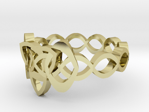 Trinity Celtic Knot Ring in 18K Gold Plated