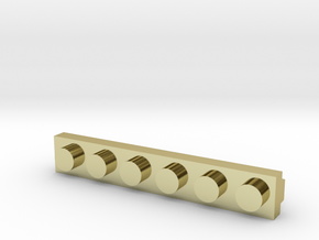 Brick Tie Clip-6 Stud in 18K Gold Plated