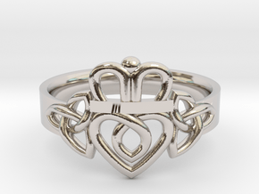 Triquetra Claddagh Ring in Platinum: 5 / 49