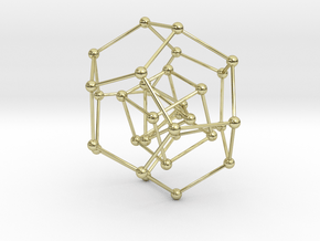 Pyramid Cube Dodecahedron in 18K Gold Plated