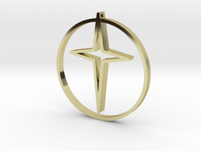 Circle of life cross 40mm in 18K Gold Plated