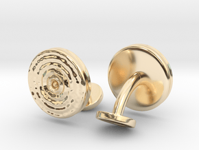 Ripple Cufflinks (pair) in 14k Gold Plated Brass