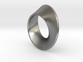 Moebius Band 1 cm in Natural Silver