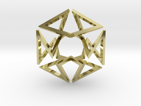 Regular Constant-torsion Polygon (++-++--+--)^3 in 18K Gold Plated