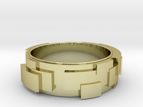 Block Ring in 18K Gold Plated
