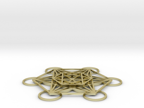 Metatrons Cube Layered 50mm in 18K Gold Plated