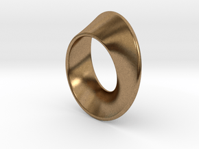 Moebius Band 1 cm in Natural Brass