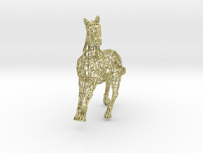 2014 Year of the Horse- Polished Gold in 18K Gold Plated