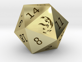 Mountain D20 in 18K Gold Plated