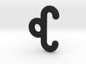 Loop for Moebius Band 1 cm in Black Natural Versatile Plastic