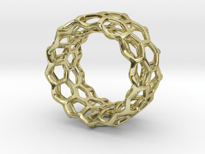 Honeycomb Ring US8 in 18K Gold Plated