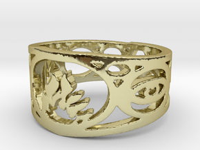 Divergent Ring Size 7 in 18K Gold Plated