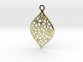 Floral Pendant / Earring in 18K Gold Plated