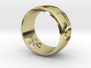 YFU Ring Cut Out in 18K Gold Plated