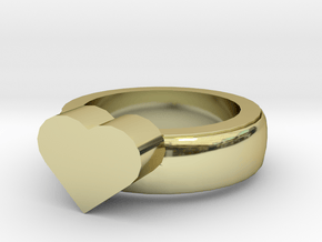 Heart Ring 20x20mm 2 in 18K Gold Plated