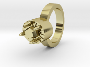 Tiger Woman Ring 20x20mm in 18K Gold Plated