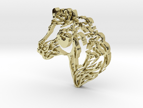 Horse Head in 18K Gold Plated