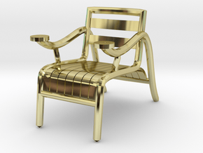 ThinkingMan Chair - 1/4" Model in 18k Gold Plated Brass: 1:48 - O