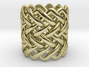 Full knuckle woven ring - Size 9 1/2 in 18K Gold Plated