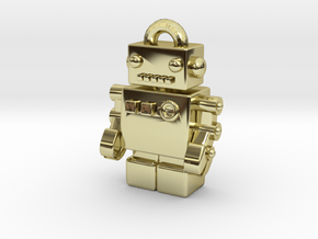 "Bling Bob" Gold Pendant Robot in 18K Gold Plated