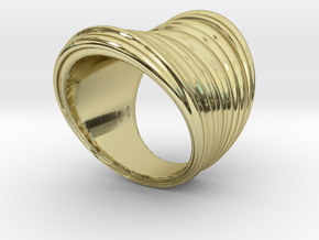 Stretch Texture Extra Wide Ring in 18K Gold Plated