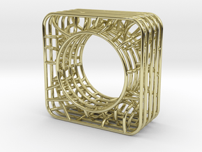 LOFF - wire cubic Ring and pendant in 18K Gold Plated
