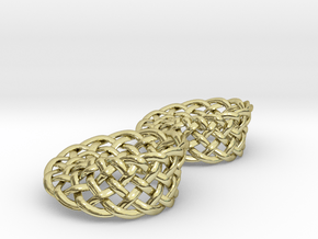 Woven Mobius Earrings in 18K Gold Plated