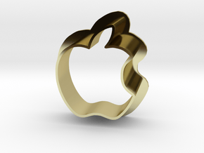 Apple Logo with bite in 18K Gold Plated