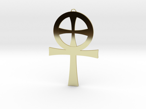 Large Gnostic Cross Pendant : Pectoral Cross in 18K Gold Plated
