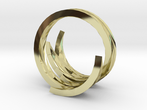 Rigid Pi Phi Arrow Ring in 18K Gold Plated