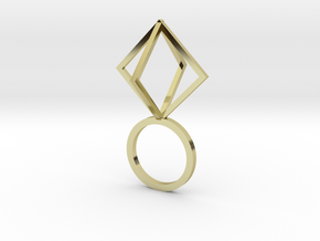 Ring With Half  Box size 9 in 18K Gold Plated