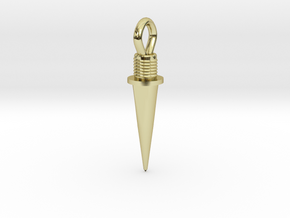 Cross Country/Track Spike Pendant in 18K Gold Plated