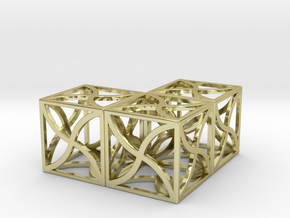 Twirl cubed puzzle part #5 in 18K Gold Plated