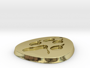 Paw Medallion Solid in 18K Gold Plated