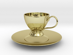 1/6 scale Tea Cup & saucer in 18K Gold Plated