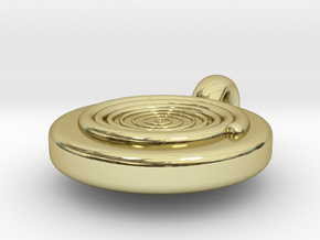 spiral pendant positive in 18K Gold Plated