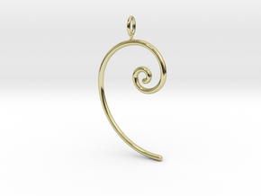 Fibonacci spiral, according to the golden ratio in 18K Gold Plated