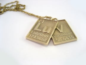 Chemical Luv Pendant in Polished Brass