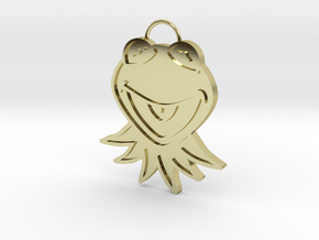 Gold Kermit Pendant in 18K Gold Plated
