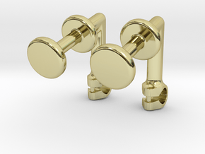 1A Bicycle Stem Cufflink in 18K Gold Plated