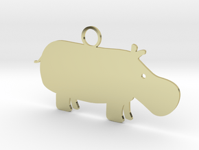 Wildlife Treasures - Hippo in 18K Gold Plated