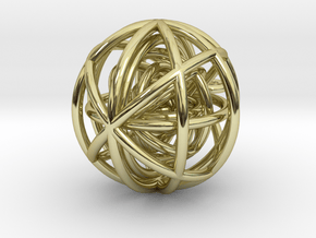 Geometrical Sphere Pendant in 18K Gold Plated