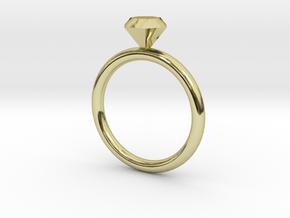 Ring Diamond 16D in 18K Gold Plated