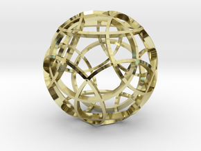 Rhombicosidodecahedron (narrow) in 18K Gold Plated