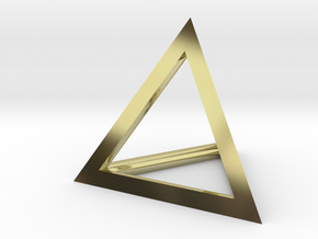 Triangle Pendant - thick in 18K Gold Plated