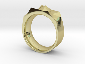 Triangulated Ring - 20mm in 18K Gold Plated