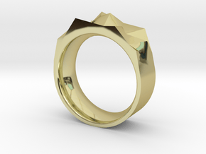 Triangulated Ring - 15mm in 18K Gold Plated
