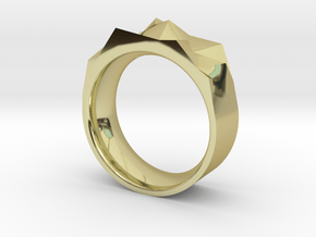 Triangulated Ring - 17.5mm in 18K Gold Plated