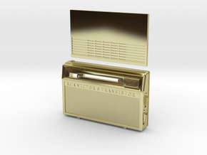 1/6 scale 1960's style RCA 8 Transistor Radio  in 18K Gold Plated