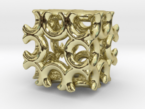 Incendia Ex Fractal Cube T58 in 18K Gold Plated